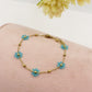 DAISY CAVIGLIERA ~ ACCIAIO INOSSIDABILE ~ Cavigliera con fiori e cristalli