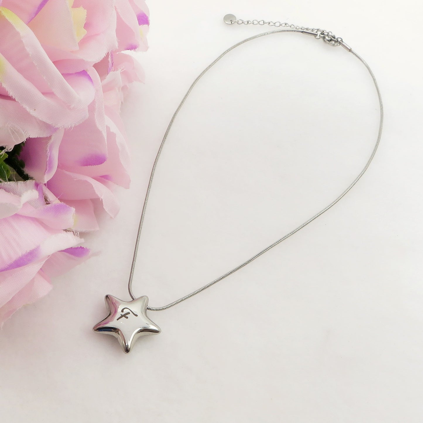 STAR BOMBE' ~ ACCIAIO INOSSIDABILE - Collana ciondolo stella bombè