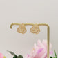CAMELIA STUDS ~ orecchini lobo con fiore zirconato in cubic zirconia