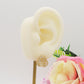 CAMELIA STUDS ~ orecchini lobo con fiore zirconato in cubic zirconia
