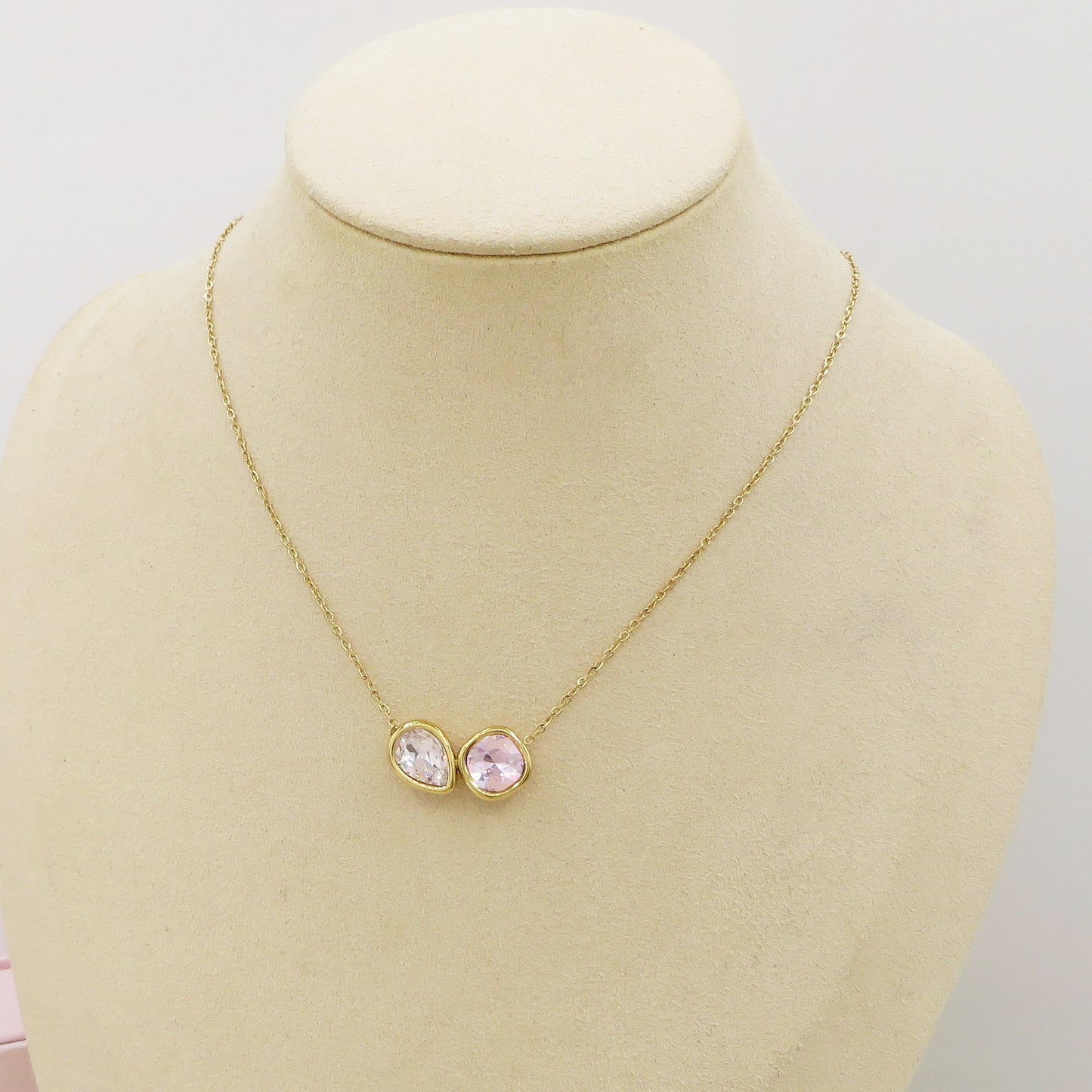 ALINA - ACCIAIO INOSSIDABILE - Collana con pendente in cubic zirconia