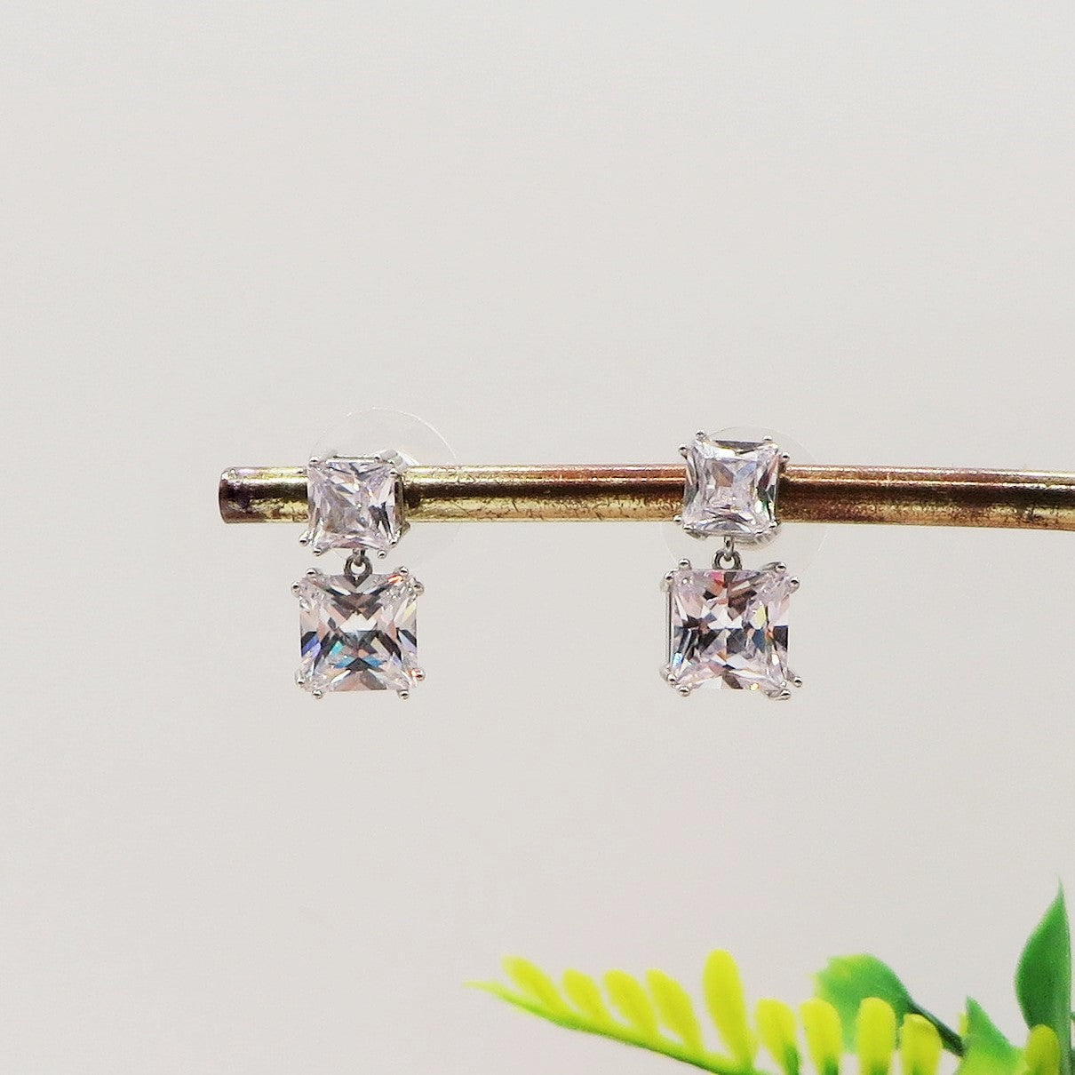 CHARIS PENDENTI - acciaio inossidabile- Orecchini pendenti in cubic zirconia
