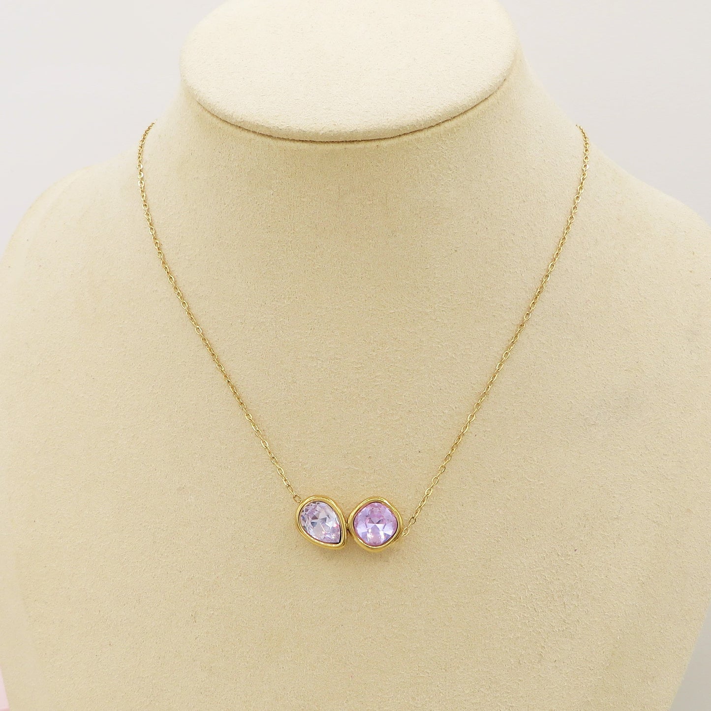 ALINA - ACCIAIO INOSSIDABILE - Collana con pendente in cubic zirconia