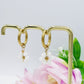 DAISY ~ ACCIAIO INOSSIDABILE Orecchini mini hoops con fiori e cristalli
