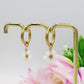 DAISY ~ ACCIAIO INOSSIDABILE Orecchini mini hoops con fiori e cristalli