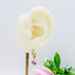 DAISY ~ ACCIAIO INOSSIDABILE Orecchini mini hoops con fiori e cristalli