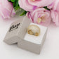 JANET ~ Anello fedona regolabile zirconata in cubic zirconia