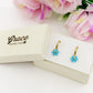 DAISY ~ ACCIAIO INOSSIDABILE Orecchini mini hoops con fiori e cristalli
