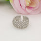 JANET ~ Anello fedona regolabile zirconata in cubic zirconia