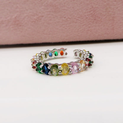 FELICITY RAINBOW - Anello regolabile in Cubic Zirconia