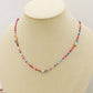 THALASSA - Collana perline cristallo con pesciolini e ACCIAIO inossidabile colori brillanti