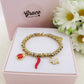 LUCKY LADYBUG - Bracciale con ciondoli scaramantici e coccinella ACCIAIO INOSSIDABILE