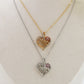 MOM FLOWER  HEART - Collana  Con scritta MAMMA + CUORE e fiore zirconato