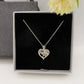MOM FLOWER  HEART - Collana  Con scritta MAMMA + CUORE e fiore zirconato