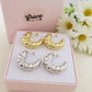 QUINN BIG HOOPS - acciaio inossidabile orecchini cerchio bombati torchon vintage