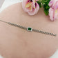 JANIS ~ ACCIAIO INOSSIDABILE - Bracciale groumette con pietra centrale e cubic zirconia