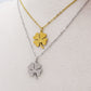 CLOVER ~ ACCIAIO INOSSIDABILE - Collana ciondolo quadrifoglio