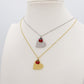 LUCKY HEART ~ ACCIAIO INOSSIDABILE - Collana cuore lucente + coccinella portafortuna