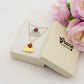 LUCKY HEART ~ ACCIAIO INOSSIDABILE - Collana cuore lucente + coccinella portafortuna