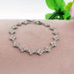 CASSIA~ACCIAIO INOSSIDABILE - bracciale tennis quadrifogli RAINBOW con cubic zirconia