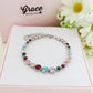 CINDY degradè ~ ACCIAIO INOSSIDABILE - Bracciale tennis in cubic zirconia rotondi