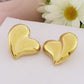 LOVE STUDS ~ paio orecchini ACCIAIO INOSSIDABILE maxi cuore bombè