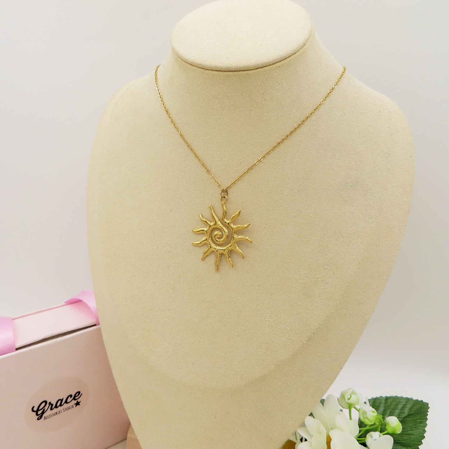 YOU'RE MY SUN - XL ~ ACCIAIO INOSSIDABILE - Collana pendente sole