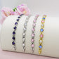 LOUISE ~ BRACCIALE Tennis cuoricini in ACCIAIO INOSSIDABILE