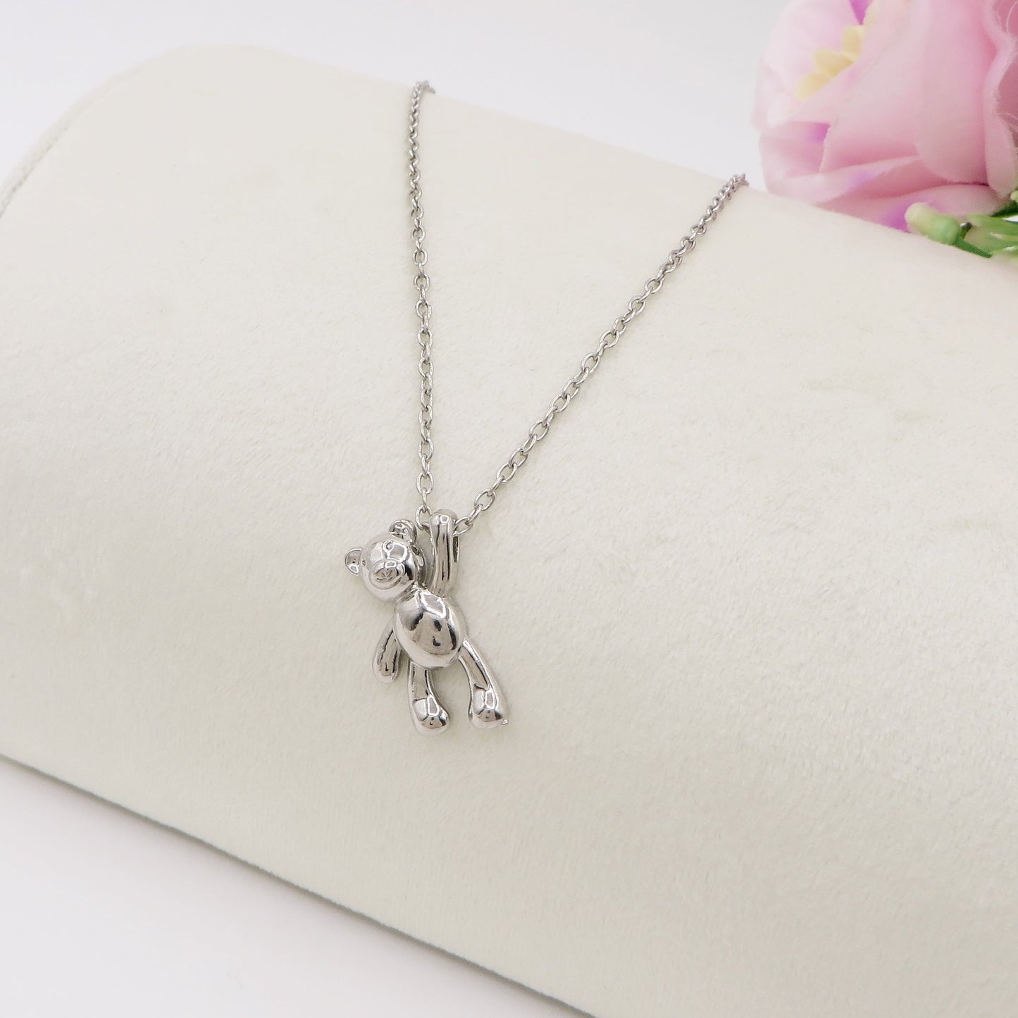 THEA - Collana teddy pendente orsetto in Acciaio inossidabile