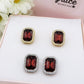 ARIEL STUDS - ACCIAIO INOSSIDABILE  - Orecchini bottone con pietre sfaccettate - A CLIP SENZA BUCO
