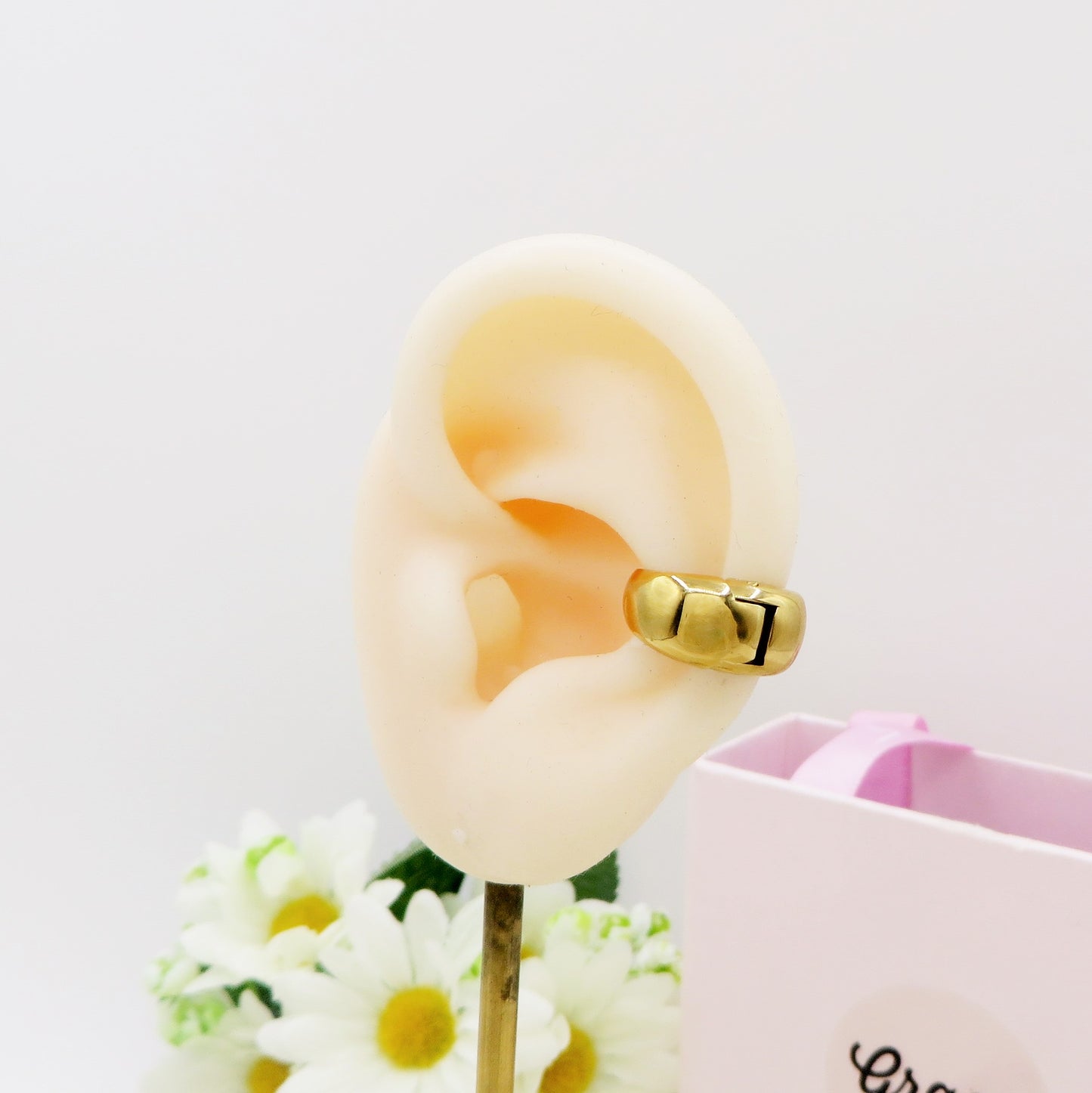 VICKY EARCUFF con scatto ~ ACCIAIO Inossidabile orecchino Senza buco