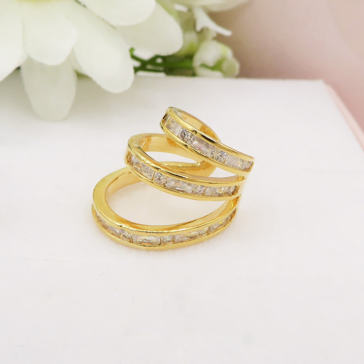 SYBILLA ~ Earcuff Doppio con cubic zirconia