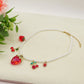 CRYSTAL FRUIT SALAD - Collana perle e charms fragola - cuore - ciliegie - mix zirconati