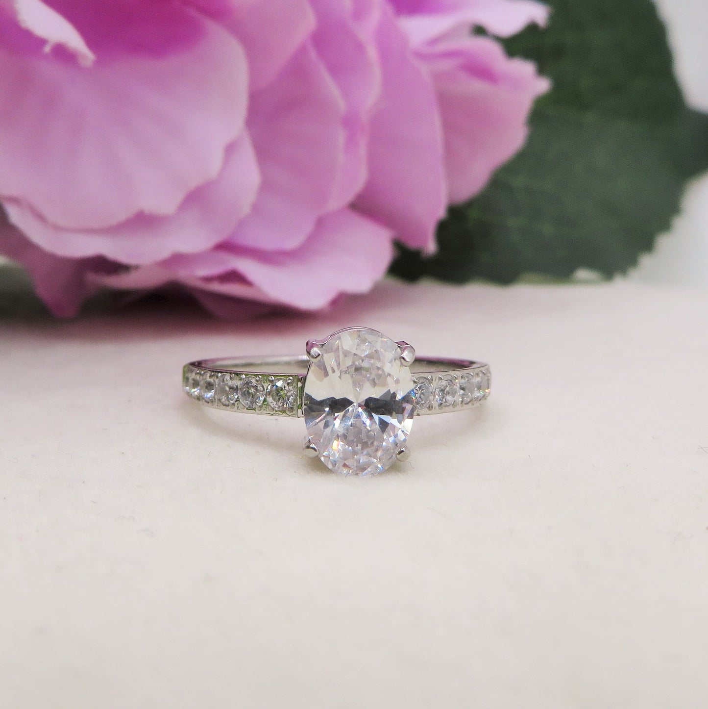 MERCURY ~ Anello con maxi goccia in ACCIAIO INOSSIDABILE con Cubic ZIRCONIA