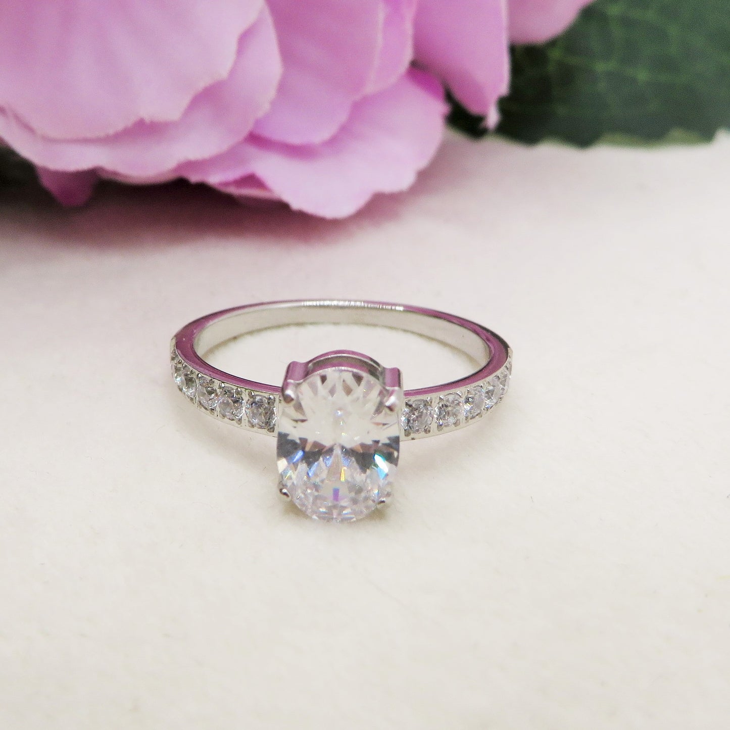 MERCURY ~ Anello con maxi goccia in ACCIAIO INOSSIDABILE con Cubic ZIRCONIA