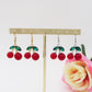 CHERRIES ~ Orecchini Ciliegie in ACCIAIO inossidabile + cubic zirconia