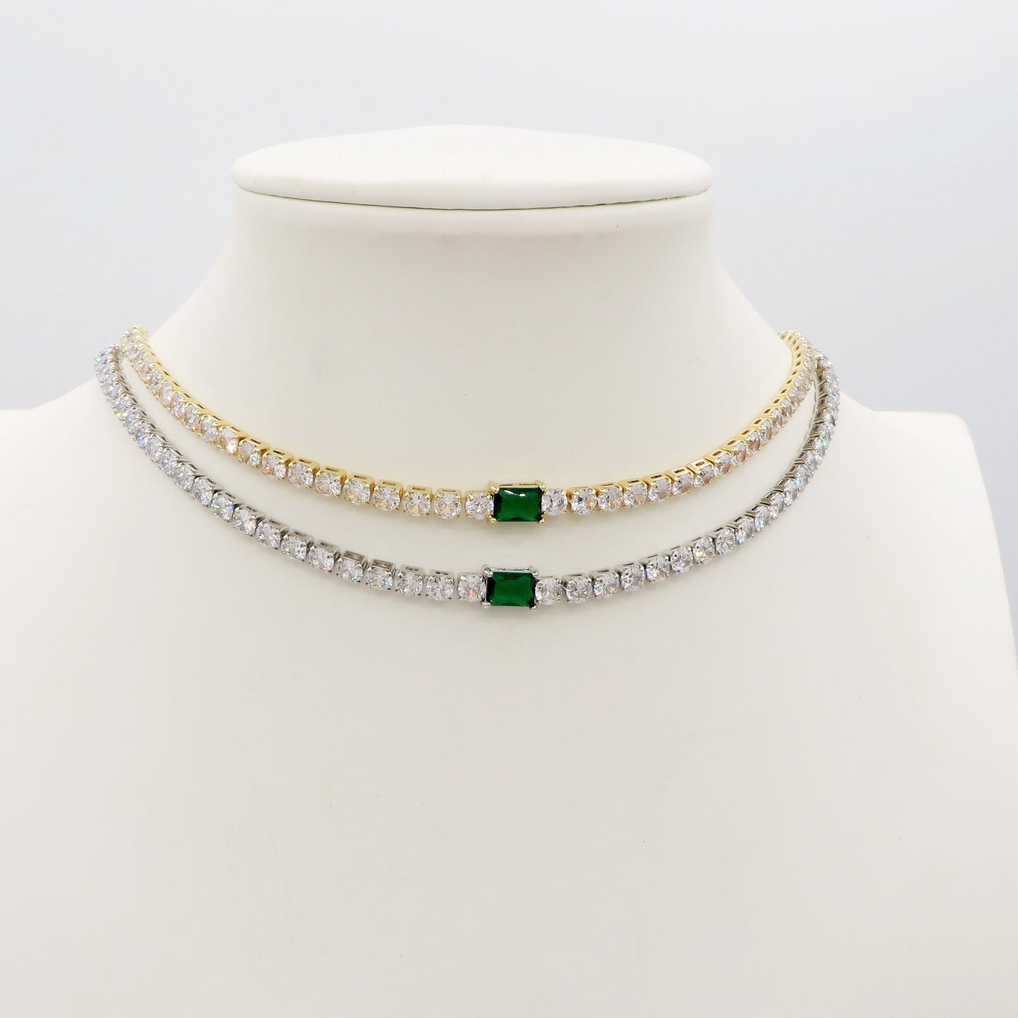 CHRISTY - Collana con Cubic Zirconia taglio baguette
