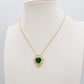 CHRISTY Cuore Sacro ~ ACCIAIO INOSSIDABILE - Collana con maxi pendente cuore sacro in cubic zirconia
