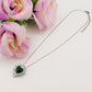 CHRISTY Cuore Sacro ~ ACCIAIO INOSSIDABILE - Collana con maxi pendente cuore sacro in cubic zirconia
