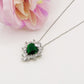 CHRISTY Cuore Sacro ~ ACCIAIO INOSSIDABILE - Collana con maxi pendente cuore sacro in cubic zirconia
