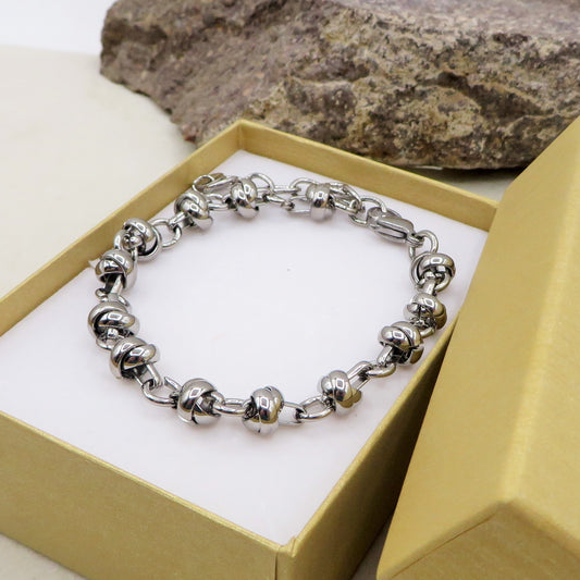 VALHALLA - Bracciale uomo catena NODI ACCIAIO INOSSIDABILE