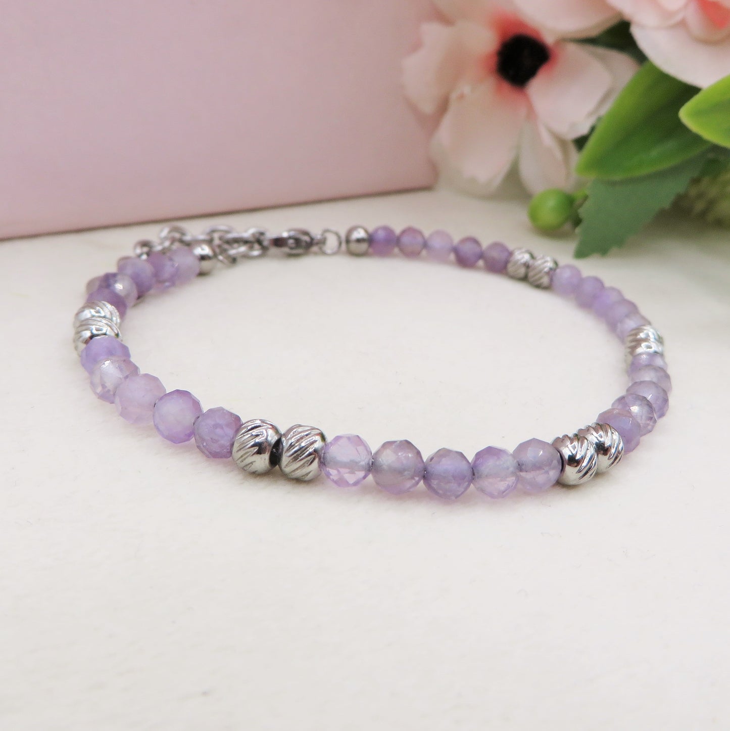 Bracciale Pallini MILLELUCI LILLA + Argento ~ Bracciale UNISEX in ACCIAIO INOSSIDABILE