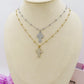 PHOEBE ROSARY - ACCIAIO INOSSIDABILE - Collana con pendente croce squadrata in cubic zirconia