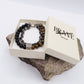 Bracciale uomo catena + perle in pietra dura -  ACCIAIO INOSSIDABILE