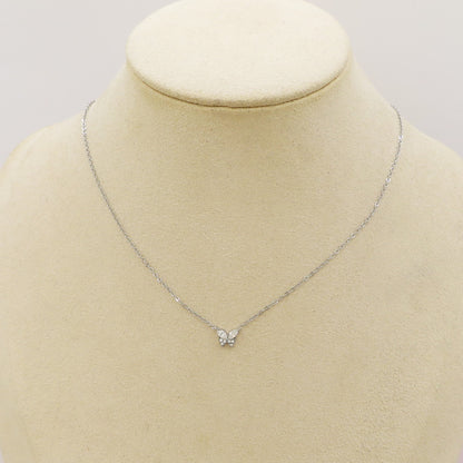ATHALIA mini butterfly ~ ARGENTO 925 ~ Collana con farfalla in cubic zirconia