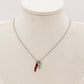 LUCKY INITIAL - Collana Corno + MINI INIZIALE Zirconata in Acciaio inossidabile