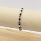 Bracciale uomo perle nere e ACCIAIO INOSSIDABILE