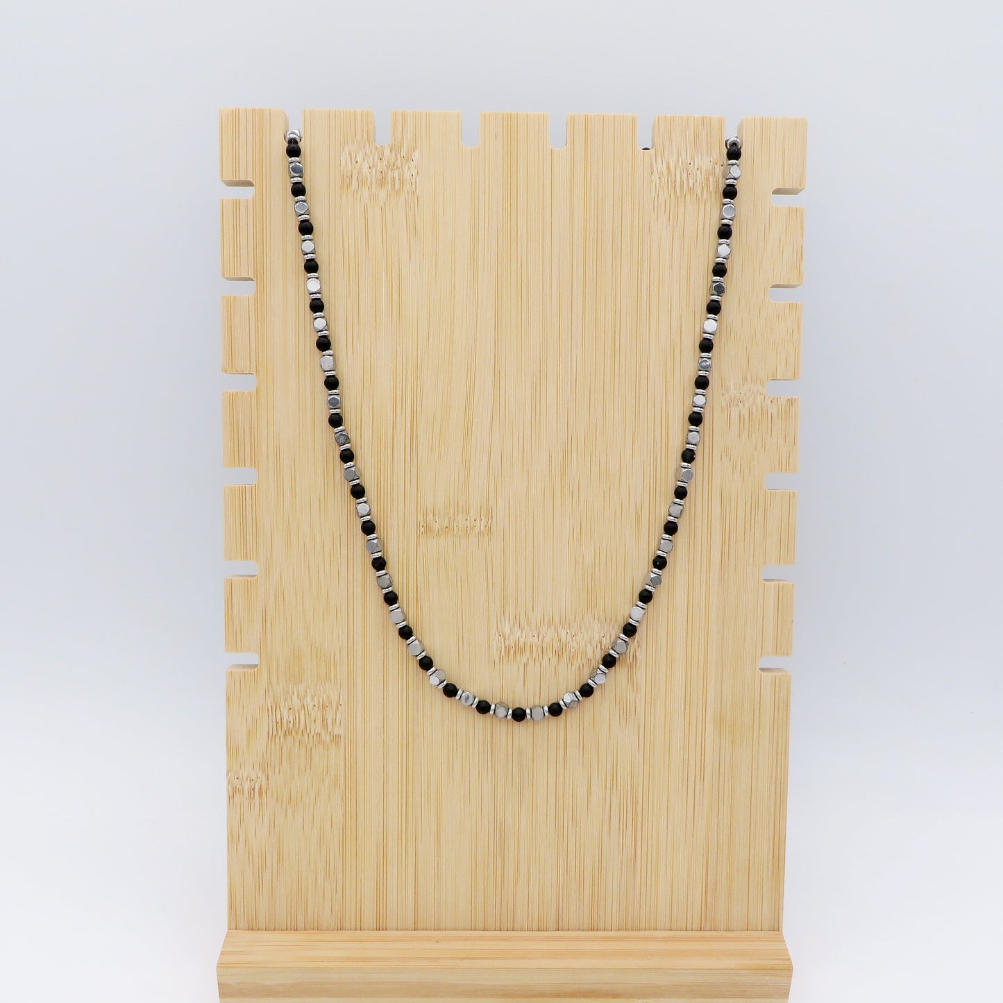 Collana pallini bruniti uomo ACCIAIO INOSSIDABILE