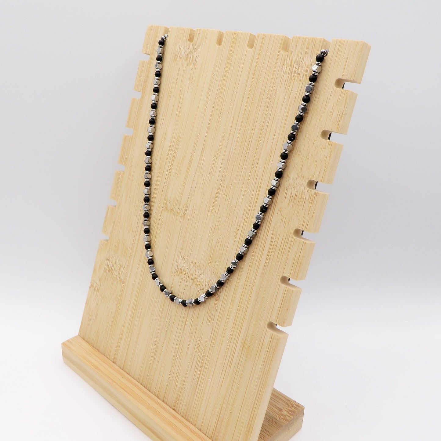 Collana pallini bruniti uomo ACCIAIO INOSSIDABILE