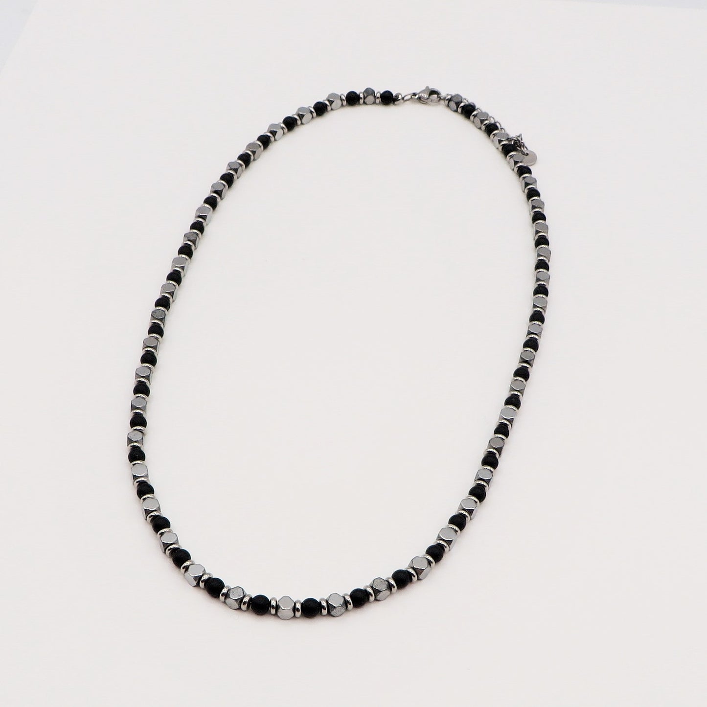 Collana pallini bruniti uomo ACCIAIO INOSSIDABILE